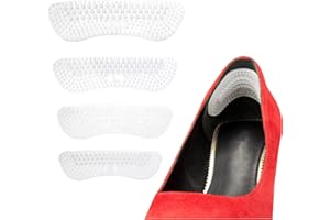 ZTVOWTO 4 Paires de Coussins de Talon,Coussins de Talon Surdimensionnés,Coussins de Talon Auto-Adhésifs,Protege de Talon en Silicone,Coussins de Talon Hauts (Transparent)