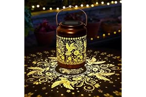 DIALAN'S Christmas Gifts for Women Birthday Solar Lanterns Outdoor Home Garden Decor Waterproof Hummingbird Decorative Lights Hanging Solar Lantern Gardening Gift for Outside for Yard, Patio, Backyard, Farm