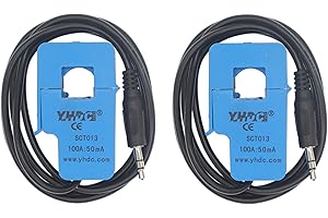 HUABAN 2PCS SCT013-000 100A 50mA Sensor de transformador de corriente de núcleo dividido no invasivo