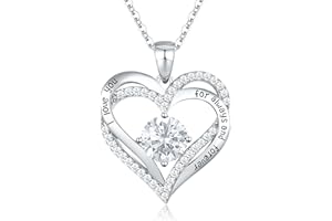 CDE Collane da donna Cuore in Argento Sterling 925, Gioielli Donna Regalo Amore per Lei, Regalo Moglie Festa della Mamma Compleanno Anniversario Regalo di Natale Valentin's Day Regalo di laurea