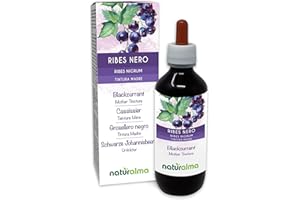 Grosellero negro (Ribes nigrum) hojas y frutos Tintura Madre sin alcohol Naturalma - Extracto líquido gotas 200 ml - Complemento alimenticio - Vegano