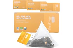 ‎KHLA Khla - Weißer Tee Pai Mu Tan Bio - Packung mit 80 Beuteln Pyramidenaufguss