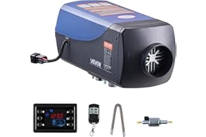 VEVOR Chauffage Diesel 8 kW DC 12 V/24 V, Réchauffeur d'Air Diesel Portable pour Stationnement, avec Télécommande et Écran LCD, Grand Réservoir de Carburant 10 L, pour Camion Camping-car Bateau