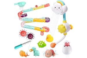 Cute Stone Juguetes de baño Juguetes de baño con Ducha y Juguetes flotantes en Spray, Juegos de Pesca para niños pequeños y bebés