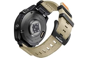 Bandletic 22mm Cinturino Compatibile con Garmin Fenix 6 Pro/Fenix 7/Fenix 8 47mm/Fenix 6/Fenix 5, QuickFit Nylon Militare Durevole Sport Cinturino per Epix 2/Forerunner 945/965/955/Instinct 2