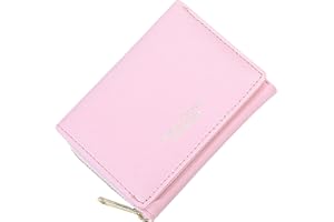 HAIWILL Geldbeutel Damen Klein PU Leder, Portmonee mit Münzfach und 7 Kartenfächern, Gross Kapazität Kleines Portemonnaie Viele Fächer (Saffiano Rosa)