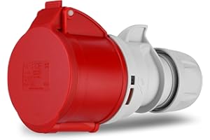 REV Sprzęgło CEE, 5-biegunowe (3Ph+N+PE) IP44, 400 V 32 A, czerwone