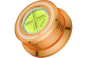 Tertullus Stabilizator ciężaru płyty 3 w 1, 50 Hz, 304 G, winylowy, zacisk, stabilizator płyty, gramofon, poziom aluminium, LP, waga krążka do gramofonu LP, Phono, gramofonu (złoty)