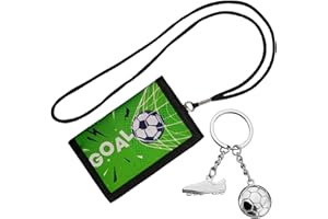 mohito Portmonetka dla chłopców, portmonetka, portfel z kreskówkowym wzorem dla chłopców i dziewczynek, Wzór piłki nożnej, 24 x 12cm, Nowoczesny