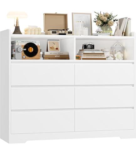 HOCSOK Commode à 5 tiroirs, Buffet de Rangement pour Chambre à Coucher
