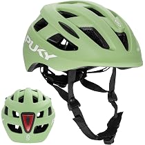 Casco Bicicletta Bambini Puky - Taglia 48-55 Cm, Leggero 220 G, Con Luci Integrate, Protezione Massima E Ventilazione