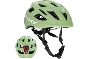 ‎PUKY PUKY Helmet | Kinder Fahrradhelm S: 48-55 cm/M: 54-58cm | Leichtgewicht 220g | Maximaler Schutz & Belüftung | 360° Sichtbarkeit durch Licht-Modul | Ideal für Sicherheit und Komfort auf dem Fahrrad