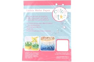 Cake Star White Wafer Paper, 178 x 142mm, 12 Sheets, Rice Paper For Baking and Cake Decorating
