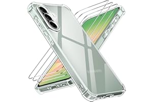 ivoler Funda para Samsung Galaxy A56 5G - Carcasa Transparente con 3 Protectores de Pantalla, Protección Mejorada para Cámara, Esquinas Militar Antigolpes con Cojín y Bumper Reforzado - Claro