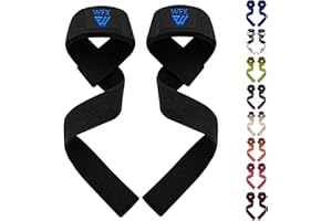 WFX Polsiere per sollevamento pesi imbottite, in neoprene, per uomini e donne, per palestra, cross fit, allenamento, manubri, fitness, body building, power lifting, stacchi da terra