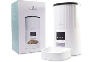 GLÜCKPET Comedero Automático para Gatos y Perros, WiFi, Programable, Control Remoto