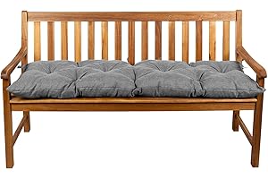 gutekissen Coussins pour Banc, Coussins pour balançoire de Jardin, siège LS (100x50, Gris)