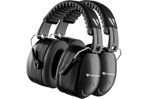 VANDERFIELDS Cuffie Antirumore Otoprotettori Acustiche Paraorecchie Protezione Orecchie Udito Compatto Disegno Pieghevole Riduzione di Rumore per Uomini Donne Bambini - per Poligono di Tiro Batteria Fai da Te