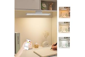 iodoo Luce Led Sottopensile con Telecomando, Luce Sottopensile Cucina Led da 2000 mAh Ricaricabile Tramite USB, Illuminazione Mobile Touch Dimmerabile (Bianco cornice nera)