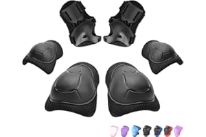 RUNDONG Kids/Youth Knee Pads Elbow Pads Wrist Guards 3 in 1 Protective Gear Set for Child Roller Skates, Cycling, Inline Skating, Scooter Skateboard, BMX Bike, Riding, and Multiple Outdoor Sports