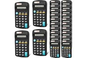 GEBOOR 24 Pack Basic Calculator for Students - Pocket Size Mini 8 Digit Display Solar Battery Dual Power Handheld for Office, School and Home