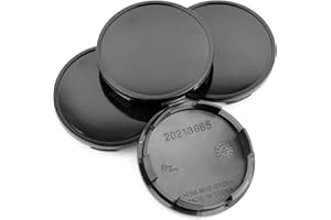 ‎RHINOTUNING Rhinotuning 4 Stück Satz 65 mm Nabenkappen OD65mm ID59mm Radnabenabdeckungen Nabenabdeckungen Radnabenabdeckung Kompatibel mit BR3Z-1130-B (Schwarz)
