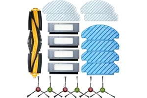 S YTALAND Ytaland 19 sztuk części zamiennych kompatybilnych z Yeedi Vac/Vac Station / Vac Max/Vac 2 Pro akcesoria do odkurzacza robota, szczotka główna szczotka boczna filtr HEPA podkładka do mopa jednorazowa podkładka do mopa
