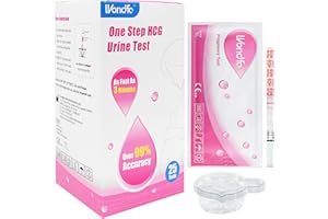Wondfo Test de Grossesse Précoce 25 Bandelettes avec 10 Récipients d'urine sensibles à 10 UI/mL HCG détection enceinte Pregnancy Test
