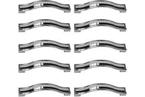 Psmgoods®, maniglie per cassetti e sportelli in stile europeo, in lega di zinco e strass di cristallo per armadio, credenza, mobili da cucina, Black & White, 96MM-10PCS