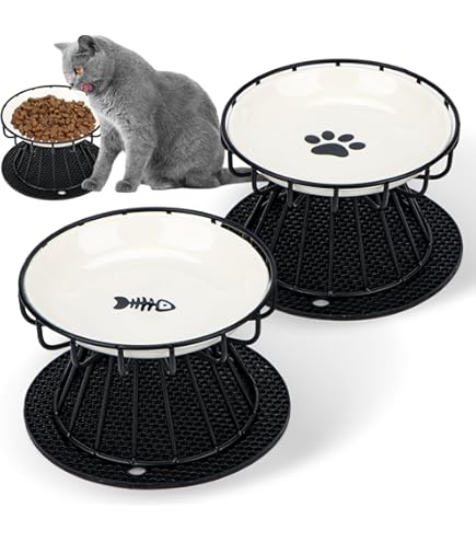 Keramische kattenbakverhogers,2 stuks,15 cm breed,verhoogde