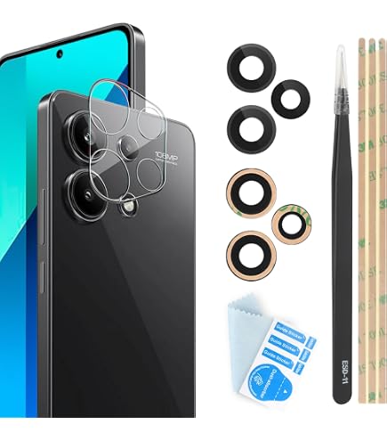Kit Vetro Posteriore Per Fotocamera + Biadesivo Compatibile Con Xiaomi Redmi Note 5 Pro / Redmi Note 5 – Lente Obbiettivo Di Ricambio