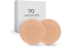 FASTRAY Pack 70uds-Pezoneras Adhesivas Invisibles(6cm Ø)-Adhesivo Fijación Extra, Natural y Resistente al Sudor-No Transparenta ni se Marca el Pezón-Desechables-Transpirables e Hipoalergénicas-No Irritan