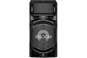 LG ON5 - Altavoz Portátil, Luces RGB Multicolores, Tweeter 2"x 2, Woofer 8", Sintonizador FM y DAB+, USB Grabador, Bluetooth 4.0, Bandeja CD, Efectos DJ, Función Karaoke, Color Negro