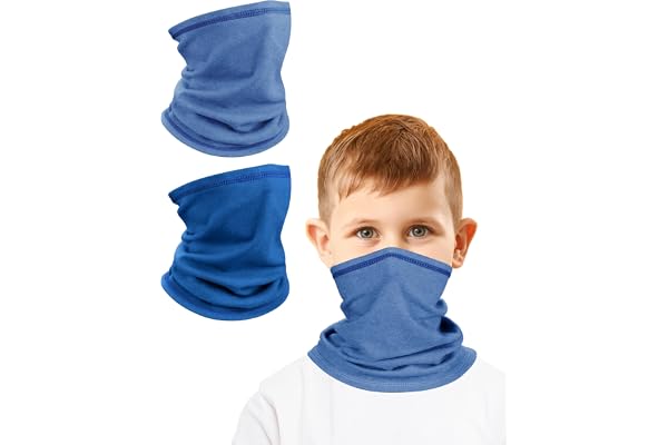 Kiiwah 2 par halsvärmare för pojke flicka, multifunktionell värmande hals vindtät halsduk halsduk för sport skidåkning utomhus
