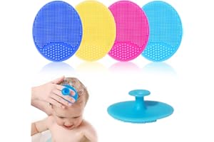 SUBTACK Baby Cradle Cap Brush for Gentle Scalp Care - Multifunctional Silicone Baby Hair Brush and Bath Sponge - Ideal for Cradle Cap Treatment and Eczema Relief