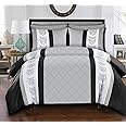 Lazzaro Double Duvet Set - Premium Microfiber Double Duvet Cover (200 x 200 cm) 3 PCs - Breathable & Hypoallergenic Duvet Cover Double Reversible With 2 Pillowcases