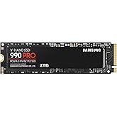 Samsung SSD 990 Pro NVMe M.2 Pcle 4.0, SSD Interne, Capacité 2 To, Vitesse de lecture jusqu'à 7 450 Mo/s, Gestion Intelligent
