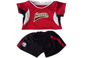 STUFFEMS TOY SHOP Be My Bear Red Football Kit & Ball to fit 15" Bear Factory Kits