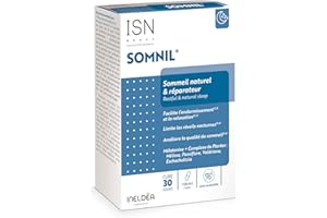 ISN - Ineldea Santé Naturelle Somnil- Complément alimentaire - Mélatonine, plantes, vit.B6 - Facilite l'endormissement - Améliore le sommeil -Cure 30j