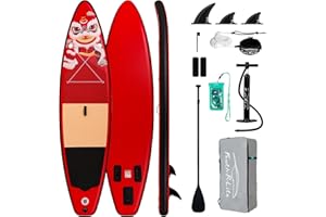 FEATH-R-LITE 10' &11' Inflatable Ultra-Light Stand Up Paddle Board for All Skill Levels Included with SUP, Adj Paddle, Pump, Backpack, Leash