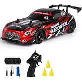 Uzaktan Kumandalı RC Drift Arabası 15 KM Hız Yapan 4x4 &Ccedil;ekiş Şarjlı 3 Adet Drift Kukası Hediyeli Renk Se&ccedil;enekli Ralli Spoiler