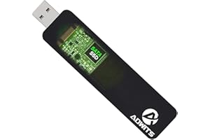 ADWITS USB 3.0 a SATA-Based M.2 2230/2242/2260/2280 SATA Key B o B&M SSD SuperSpeed Adapter, Carcasa Externa sin Cables Solo para M.2 SATA SSD, no para NVMe ni mSATA, Negro