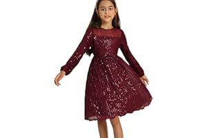 Danna Belle 6-12 Anni Abito con Paillettes per Ragazze Abito da Cocktail per Feste