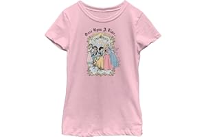 FIFTH SUN Disney Princesses Vintage Princess Group Short Sleeve T-shirt T-shirt z krótkim rękawem, różowy, XS, Rosa, XS