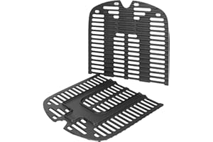 BBQ777 Cast Iron Grill Grates for Weber Traveler Gas Grill, 9010001 Model, Cooking Griddle Replacement Part for Weber Traveler Grill Cover, 2PCS