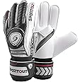 Sportout Goalkeeper Gloves with Finger Protection Football Gloves Goalkeeper Gloves Men 4mm Latex Goalkeeper Gloves for Kids Adults Teens