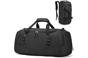 TONRUYN Resa duffelväska ryggsäck för män duffel gymväska med skofack 40 l sport kappväskor, Svart, 22in x 11in x 11in, reseduffel, sporthåll, gymduffel, weekender övernattning camping träning