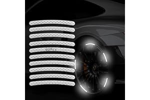 IKadiya Bande Reflechissante Autocollante[60 Pièces], Autocollant Reflechissant Bande D'avertissement, pour Vélo, Casque, Poussette, etc