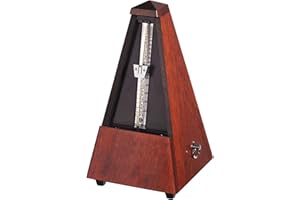 Wittner Metronomo Taktell forma piramidale Sistema Maelzel Serie 800 - Custodia in legno massello - Senza campana - Meccanismo a carica manuale - Non richiede batterie - Made in Germany