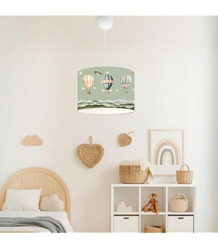 Relaxdays Hanglamp Kinderkamer, Lampenkap Met Dinosauriërs, Hx: 145 X 35 Cm E27 Kinderlamp Rond Babykamer Kleurrijk 1495049247